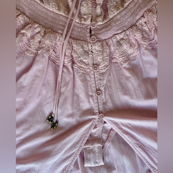 Free People Pink Lace Trim Maxi Dress - Picture 10 of 11